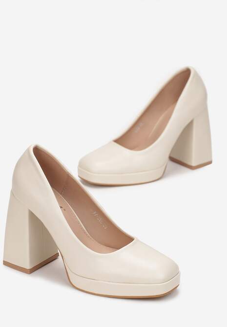 Beżowe Czółenka Caeilea