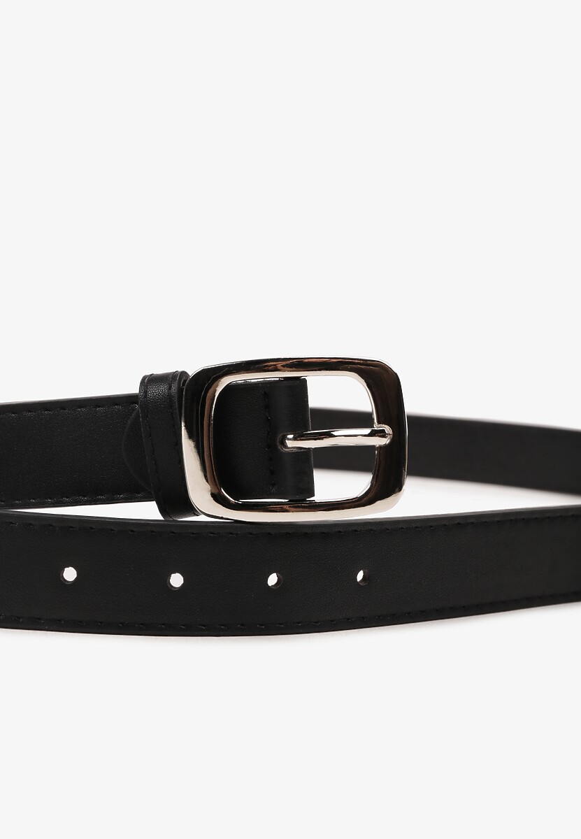 Czarny Pasek z Ekoskóry i Klamerką Verchia