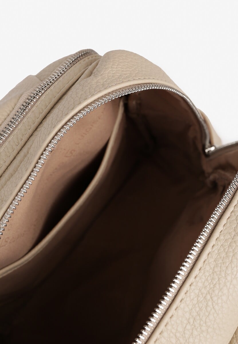 Beżowy Plecak z Suwakami w Miejskim Stylu Nalionea