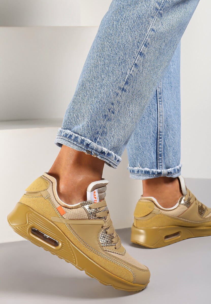 Beżowe Buty Sportowe Irinyxih