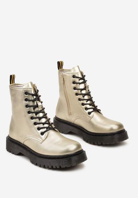 Złote Botki w Stylu Workerów Resicea