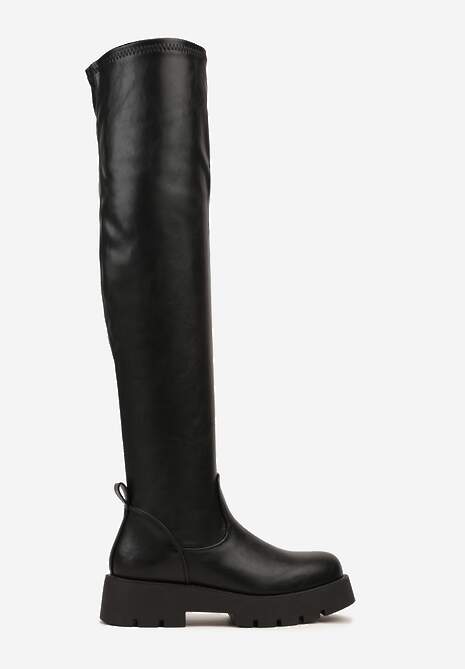 Czarne Kozaki Typu Muszkieterki Fesiona