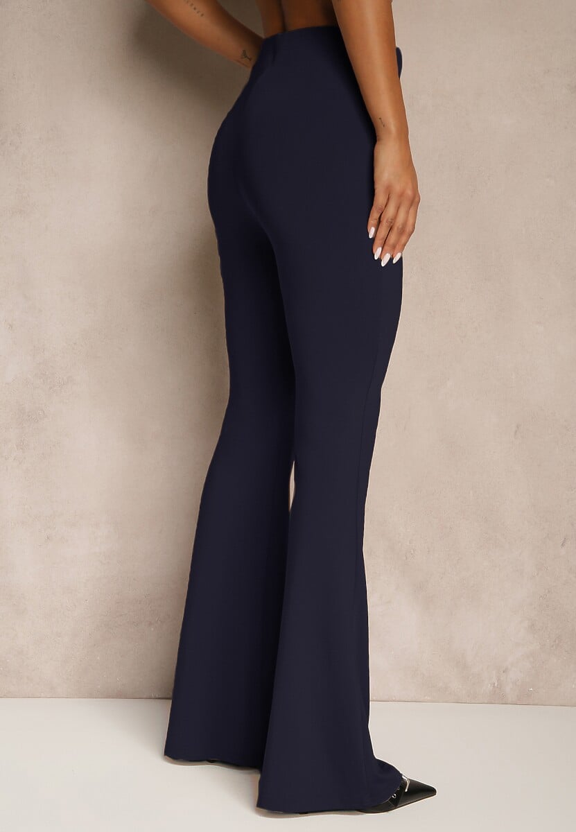 Granatowe Spodnie Dzwony Efralice