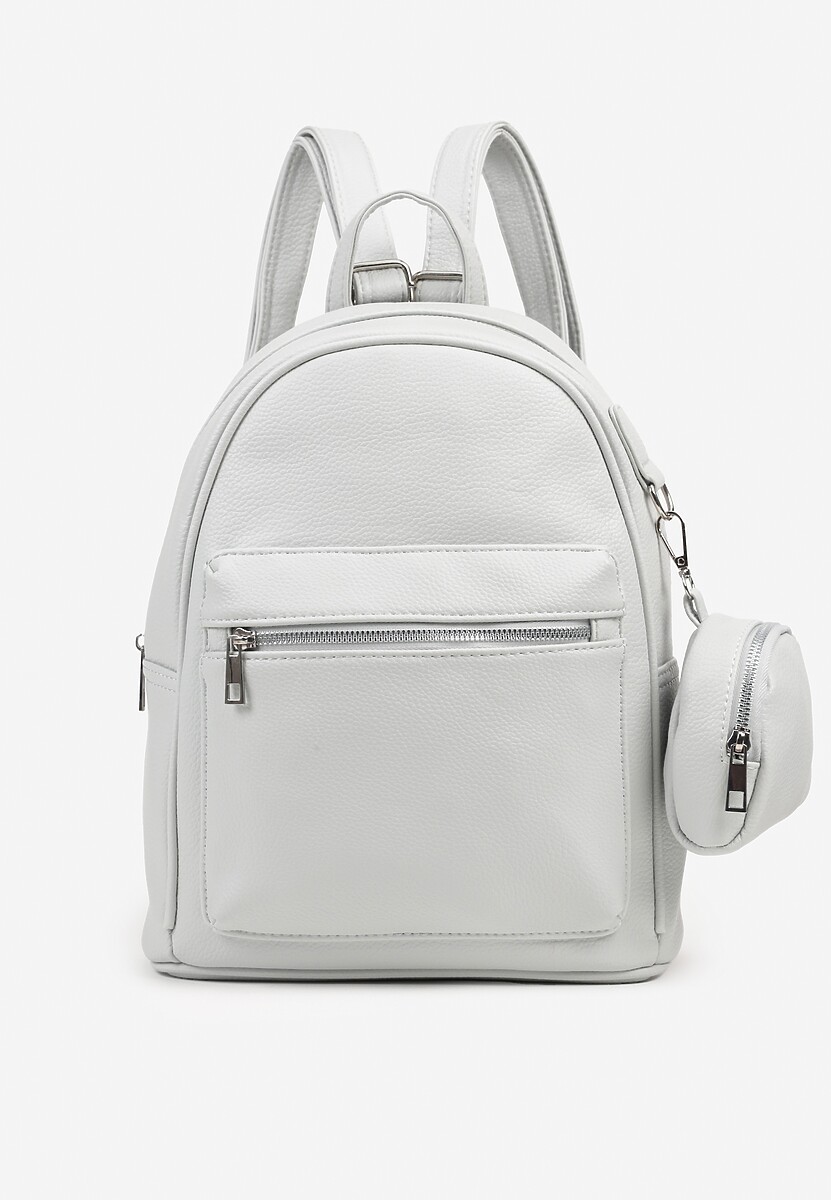 Czarny Mały Plecak z Dodatkową Saszetką i Kieszenią z Suwakiem Pasianne