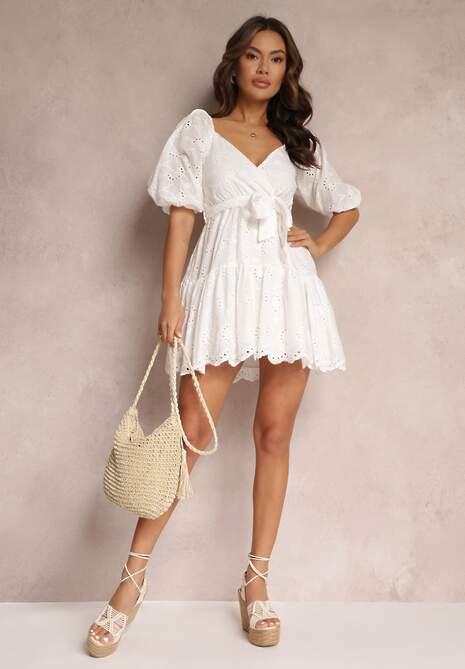 Biała Sukienka Echopeia