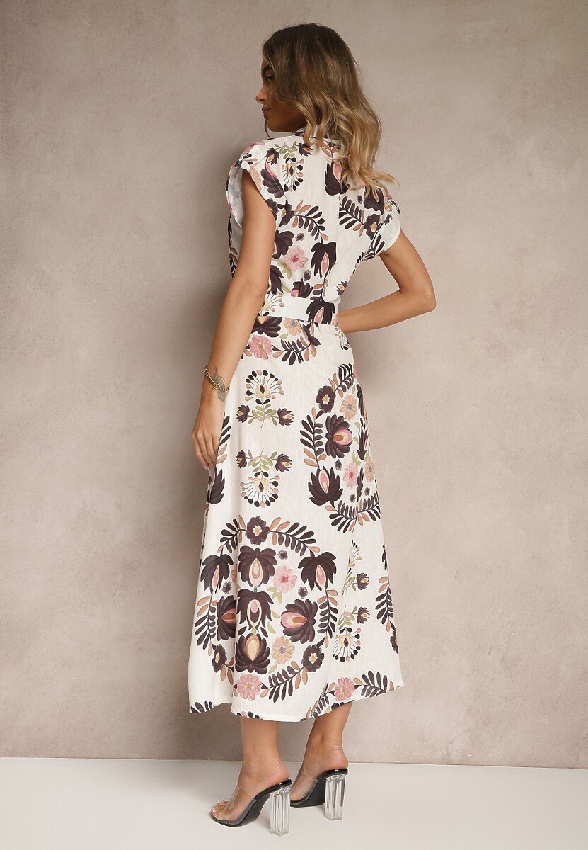 Czarna Koszulowa Sukienka z Wiskozą z Dodatkowym Paskiem Nitapinia