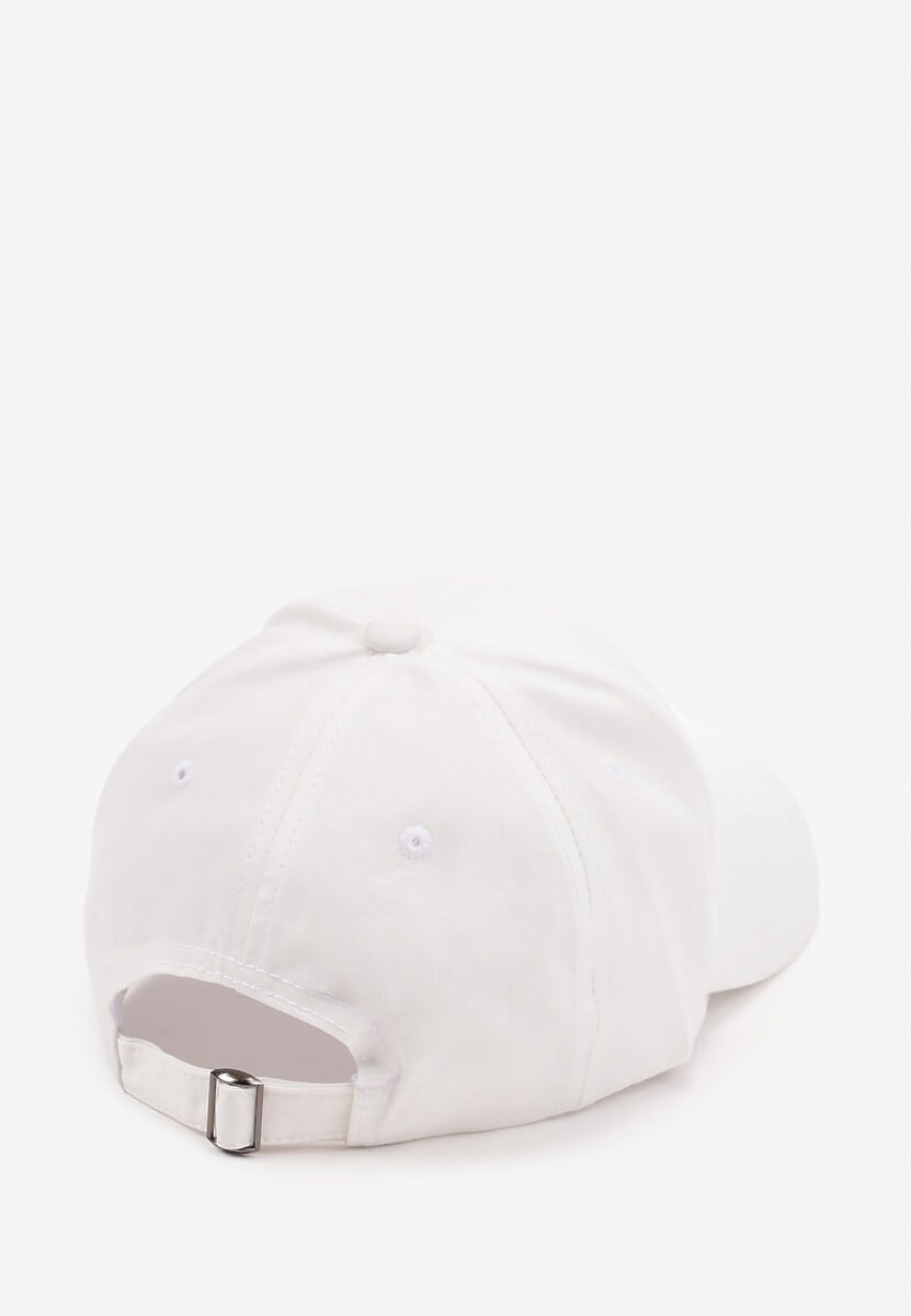 Biała Bawełniana Czapka z Daszkiem z Haftowanym Napisem Reivessae