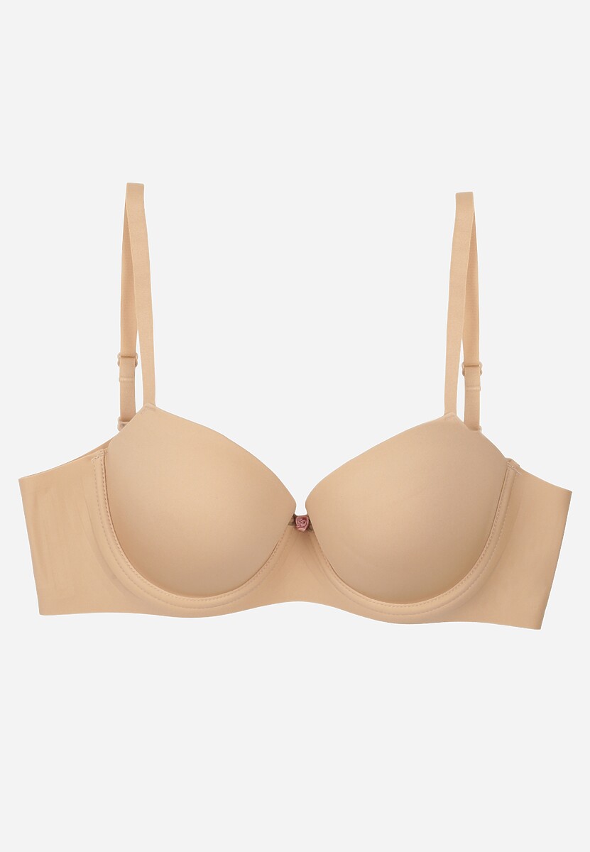 Czarny Gładki Biustonosz o Klasycznym Fasonie Amanei