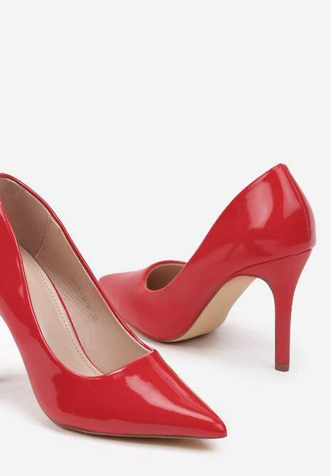 Czerwone Szpilki Lakierowane w Klasycznym Stylu Rotina