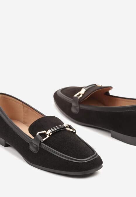 Czarne Mokasyny w Stylu Klasycznych Loafersów Effena