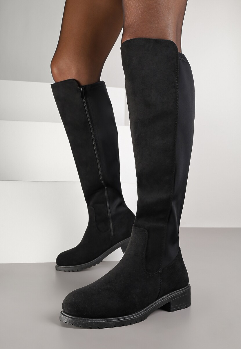 Czarne Kozaki Vices Typu Muszkieterki Anlave