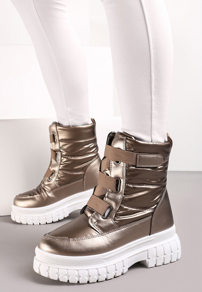 Srebrne Śniegowce na Grubej Podeszwie Kereza