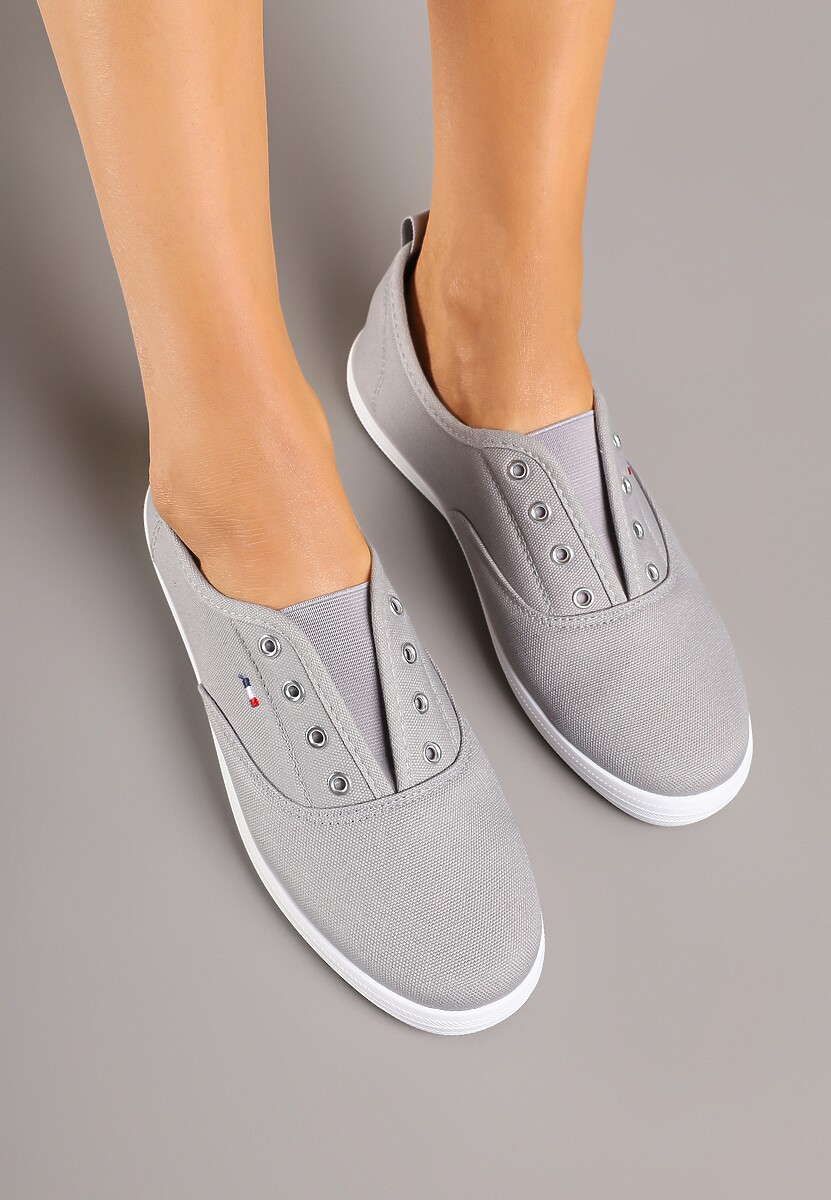 Szare Wsuwane Tenisówki w Casualowym Stylu Sepessa