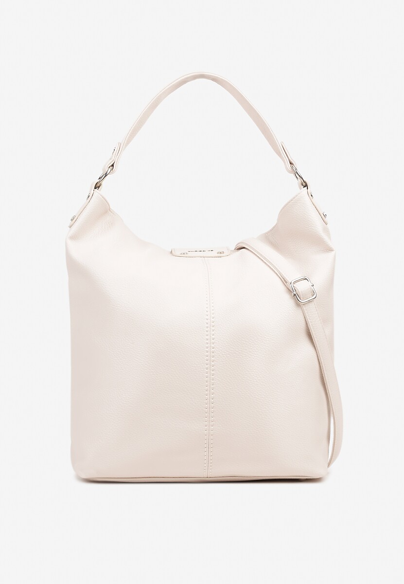 Ciemnobeżowa Torebka Hobo z Regulowanym Paskiem Crossbody Tenovesa