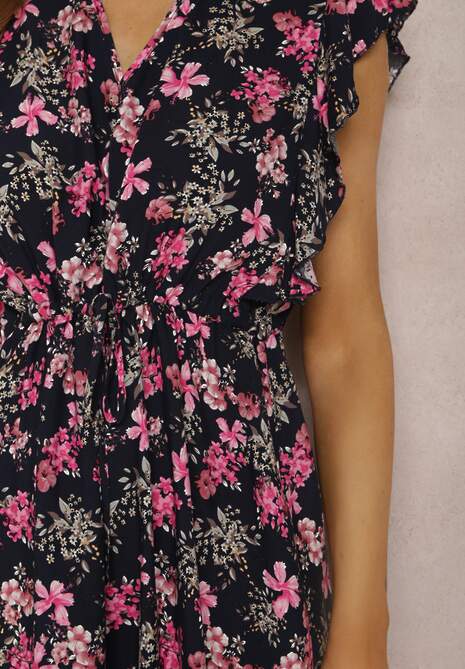 Granatowa Sukienka z Wiskozy Philameia