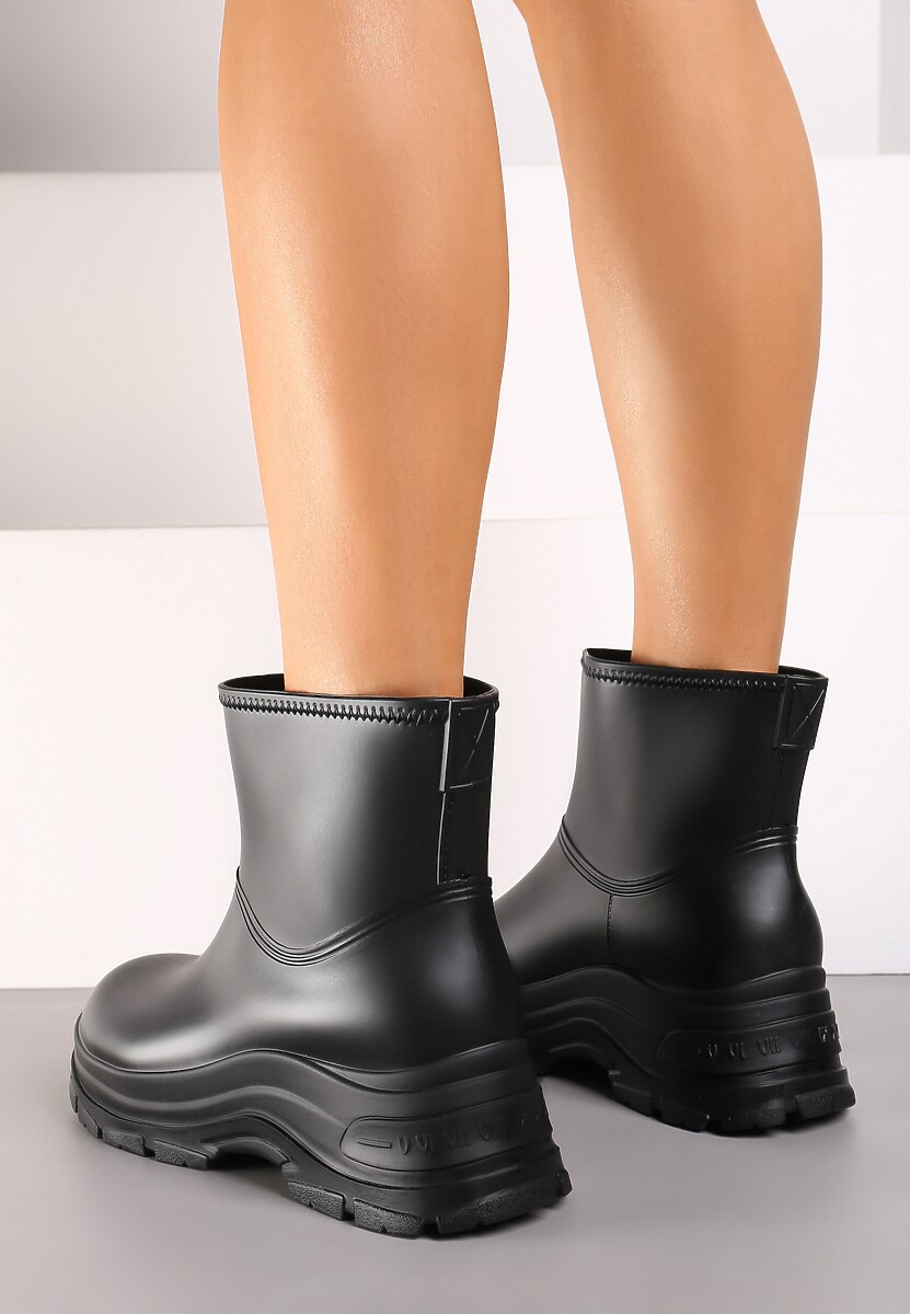 Czarne Kalosze na Grubej Podeszwie Eristhena