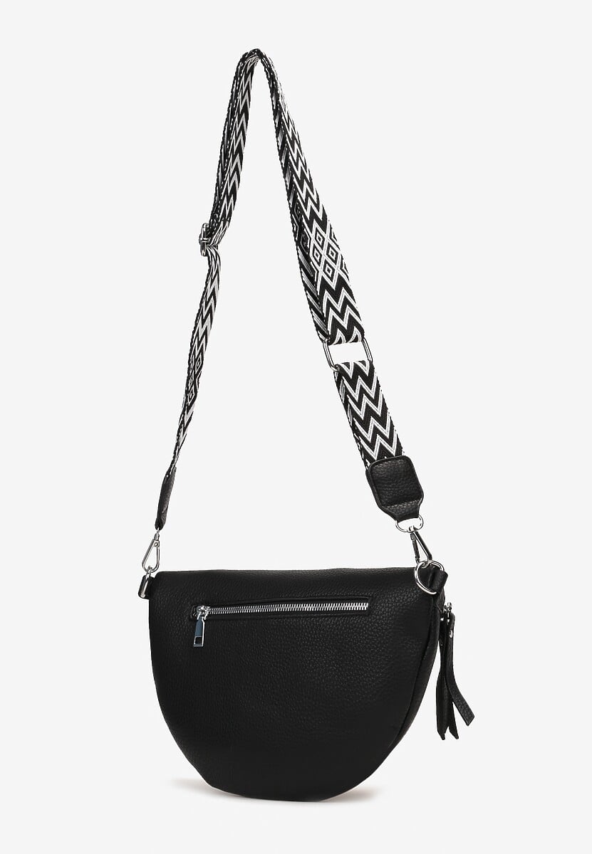 Czarna Nerka z Materiałowym Paskiem Ehadeel