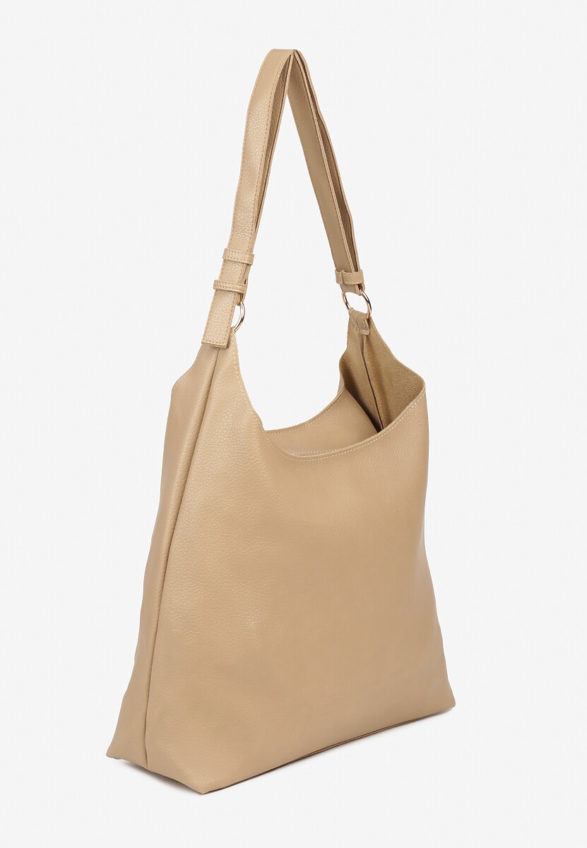 Ciemnobeżowa Torebka Hobo z Kosmetyczką i Paskiem Crossbody Zarosea