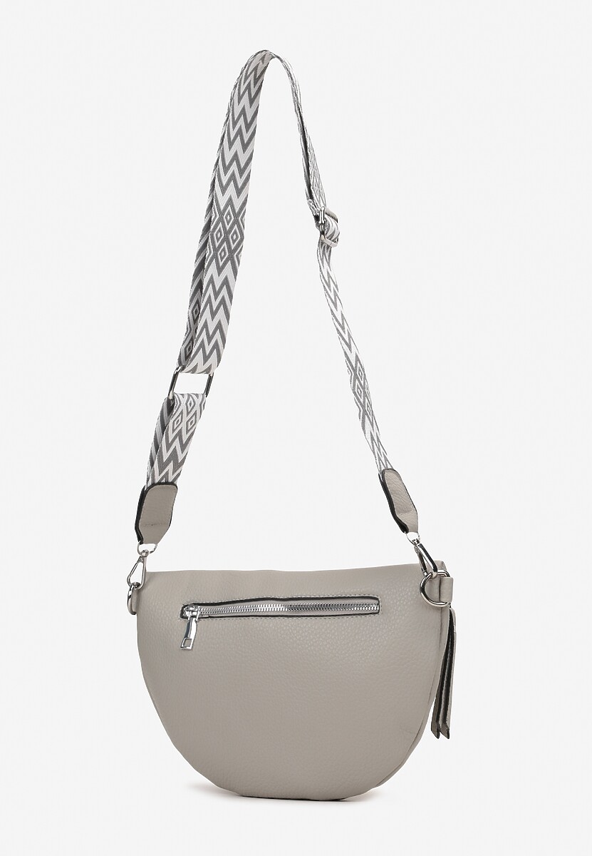 Szara Nerka z Materiałowym Paskiem Ehadeel