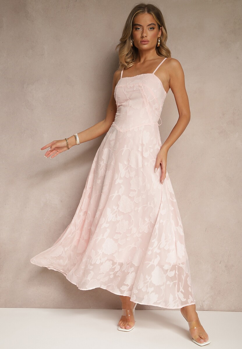 Czarna Sukienka Vices o Rozkloszowanym Kroju z Gorsetowym Wiązaniem Fenalisa