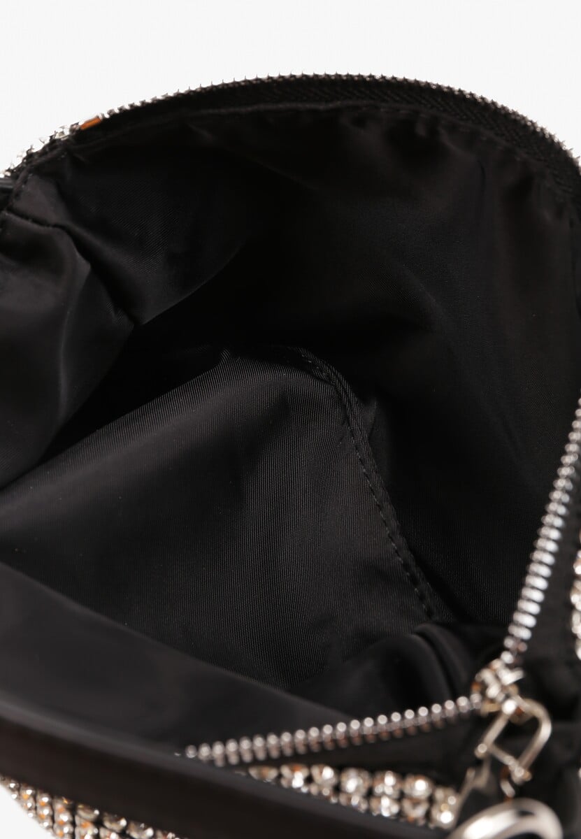 Srebrna Torebka z Łańcuszkiem Ozdobiona Cyrkoniami i Frędzlami Oklesta