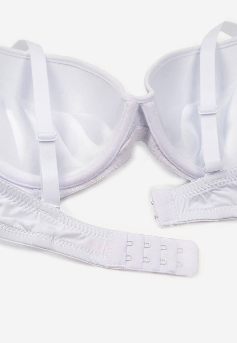 Biały Biustonosz z Aplikacją z Cyrkonii Abantia