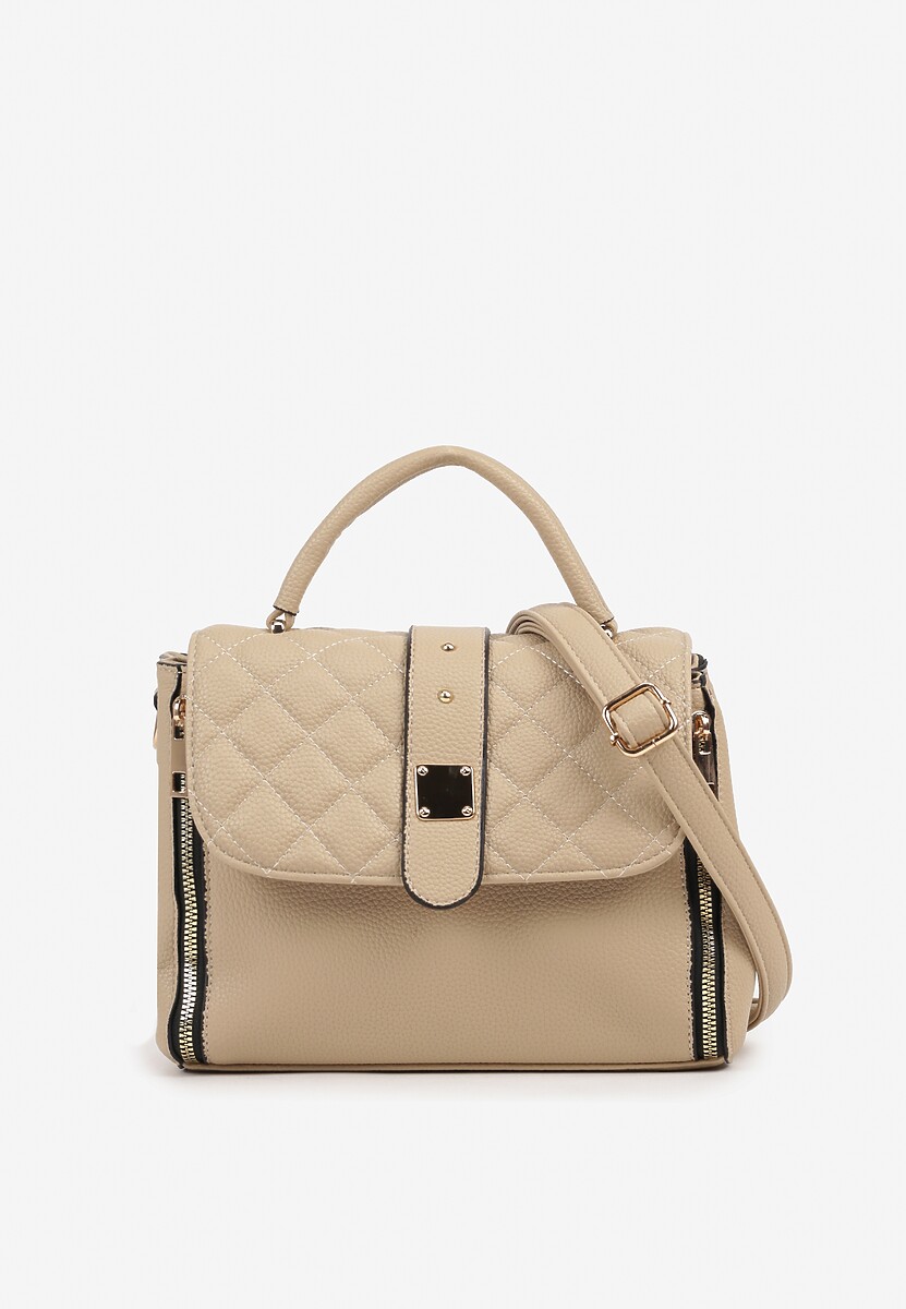 Czarna Torebka Ozdobiona Pikowaniem z Rączką Lanerith