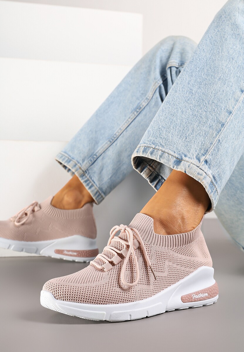 Beżowe Buty Sportowe Philone