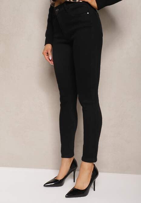 Czarne Jeansy z Efektem Push-Up Skinny Fortoria