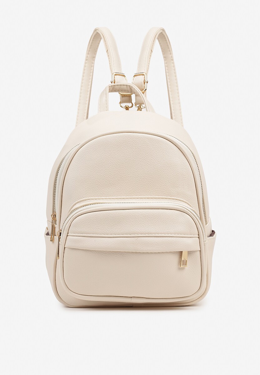 Beżowy Miejski Plecak z Szelkami z Możliwością Odpięcia Milessa