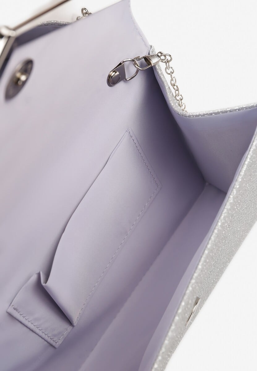 Srebrna Torebka Kopertówka z Dodatkowym Łańcuszkiem Milenna