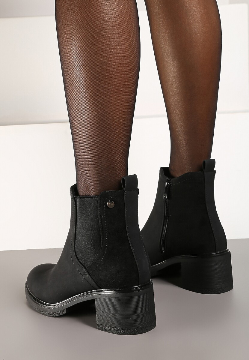 Czarne Botki na Słupku z Ekozamszu Otielo