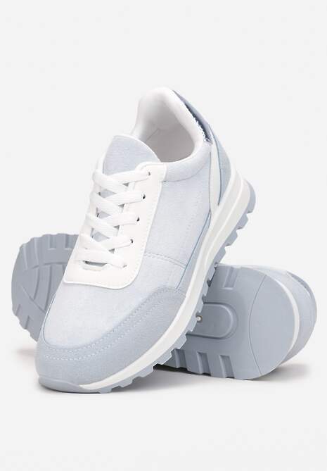 Niebieskie Sznurowane Sneakersy przed Kostkę Kiea