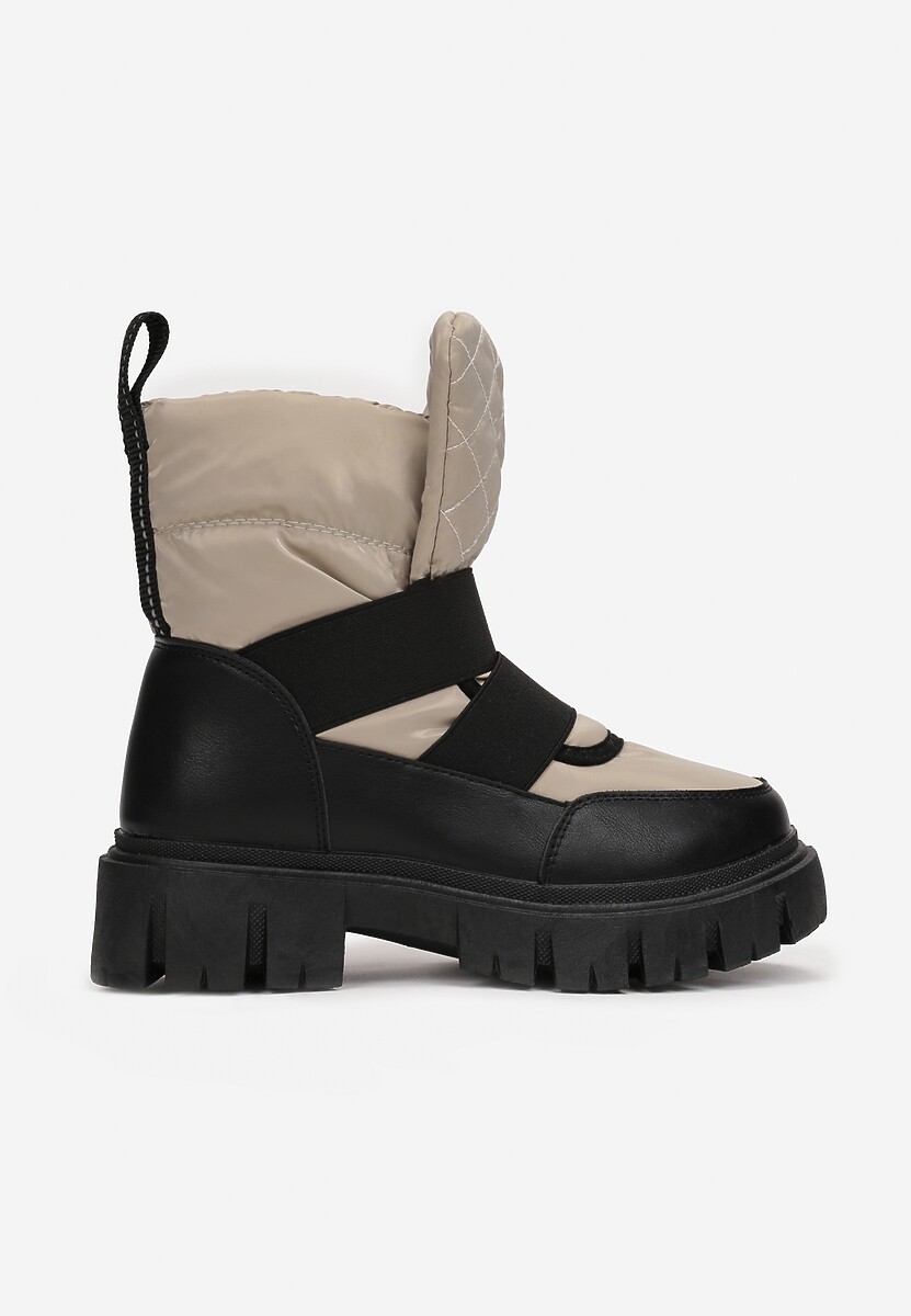 Czarno-Beżowe Śniegowce Arjis