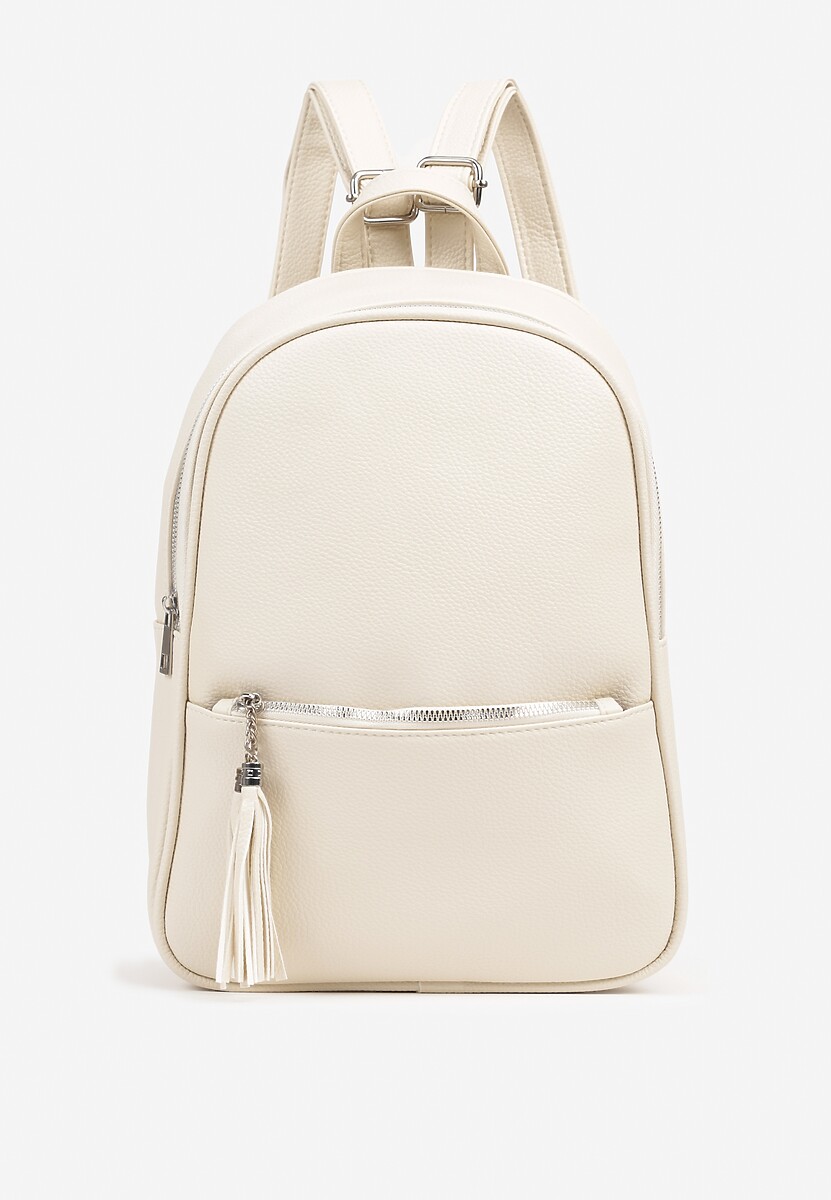 Czarny Trapezowy Plecak z Suwakiem z Frędzlami Idassea