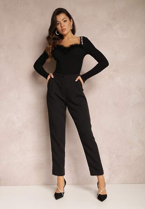 Czarne Spodnie Cygaretki Zalko