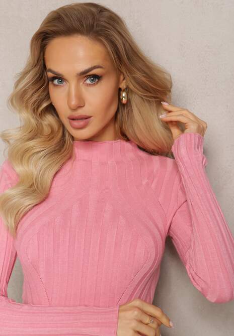 Ciemnoróżowy Golf w Prążki Xerxande