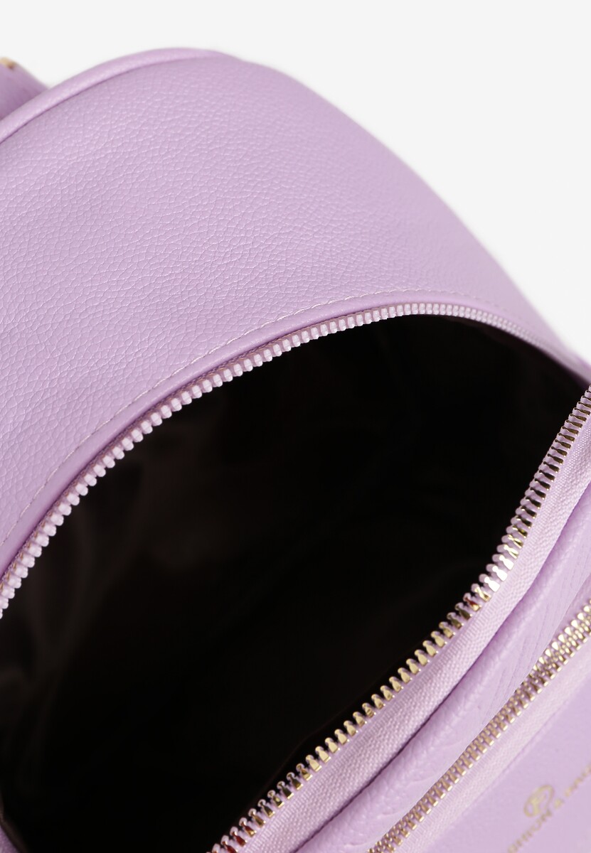 Fioletowy Plecak Ozdobiony Delikatnym Tłoczeniem Arseki