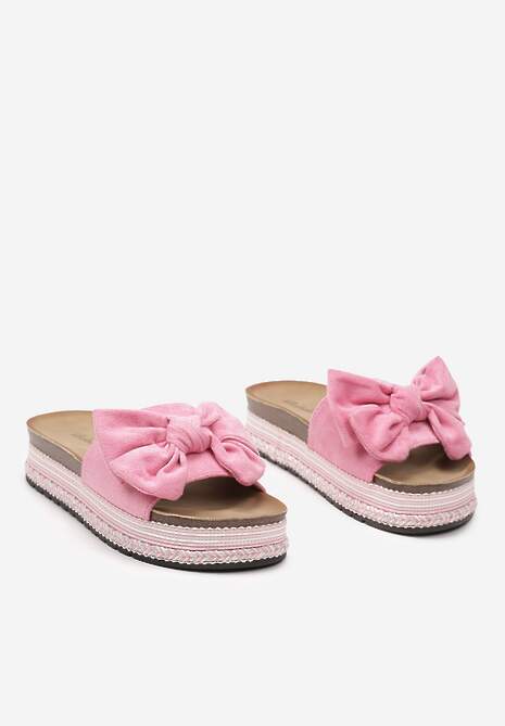 Ciemnoróżowe Klapki Basista