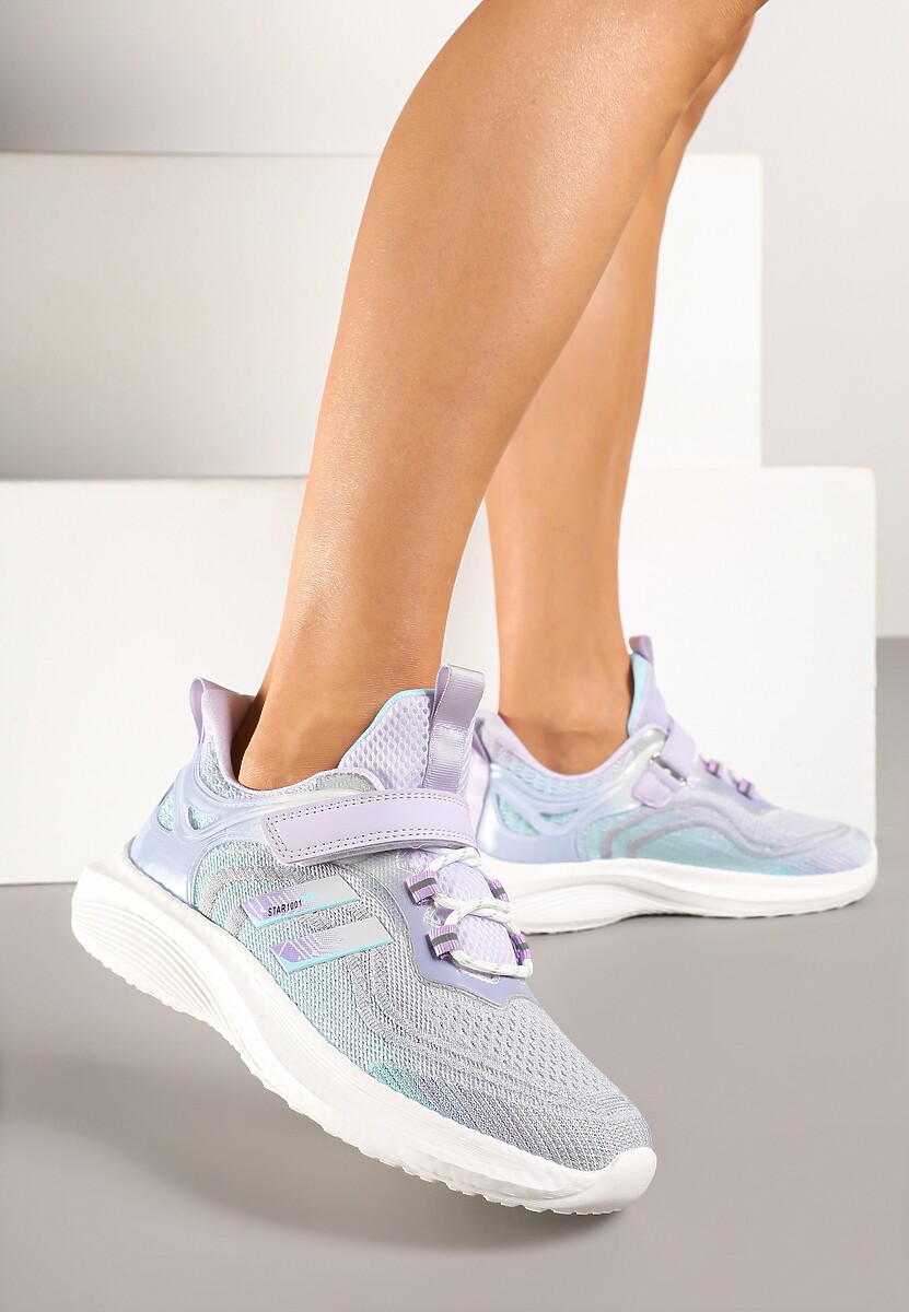 Czarno-Białe Buty Sportowe Sneakersy z Ozdobnymi Paskami Neolina