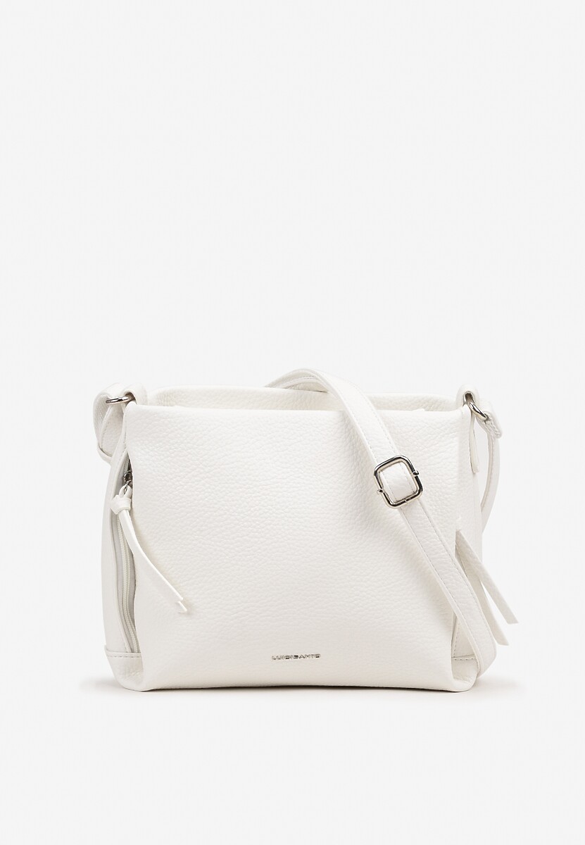 Biała Torebka Listonoszka z Ozdobnym Napisem Tanaleira