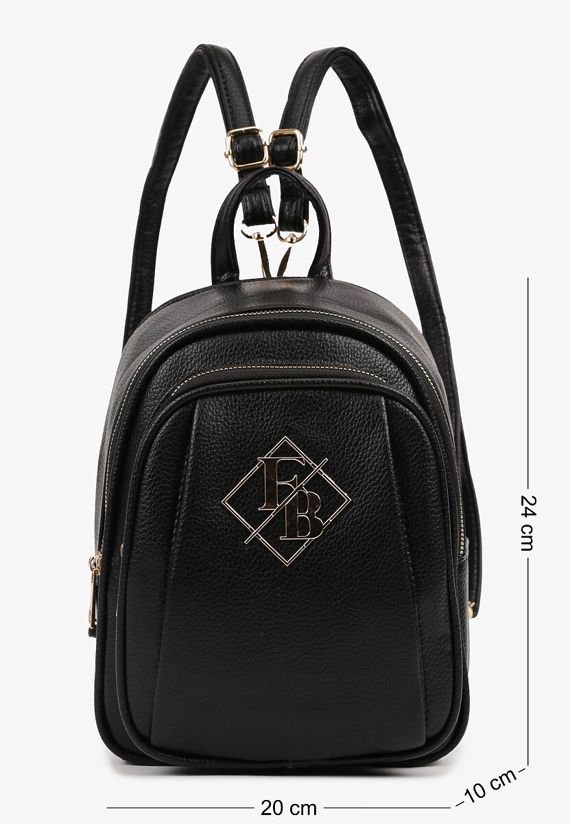 Beżowo-Kremowy Trapezowy Plecak Zdobiony Elegancką Aplikacją Nanilia