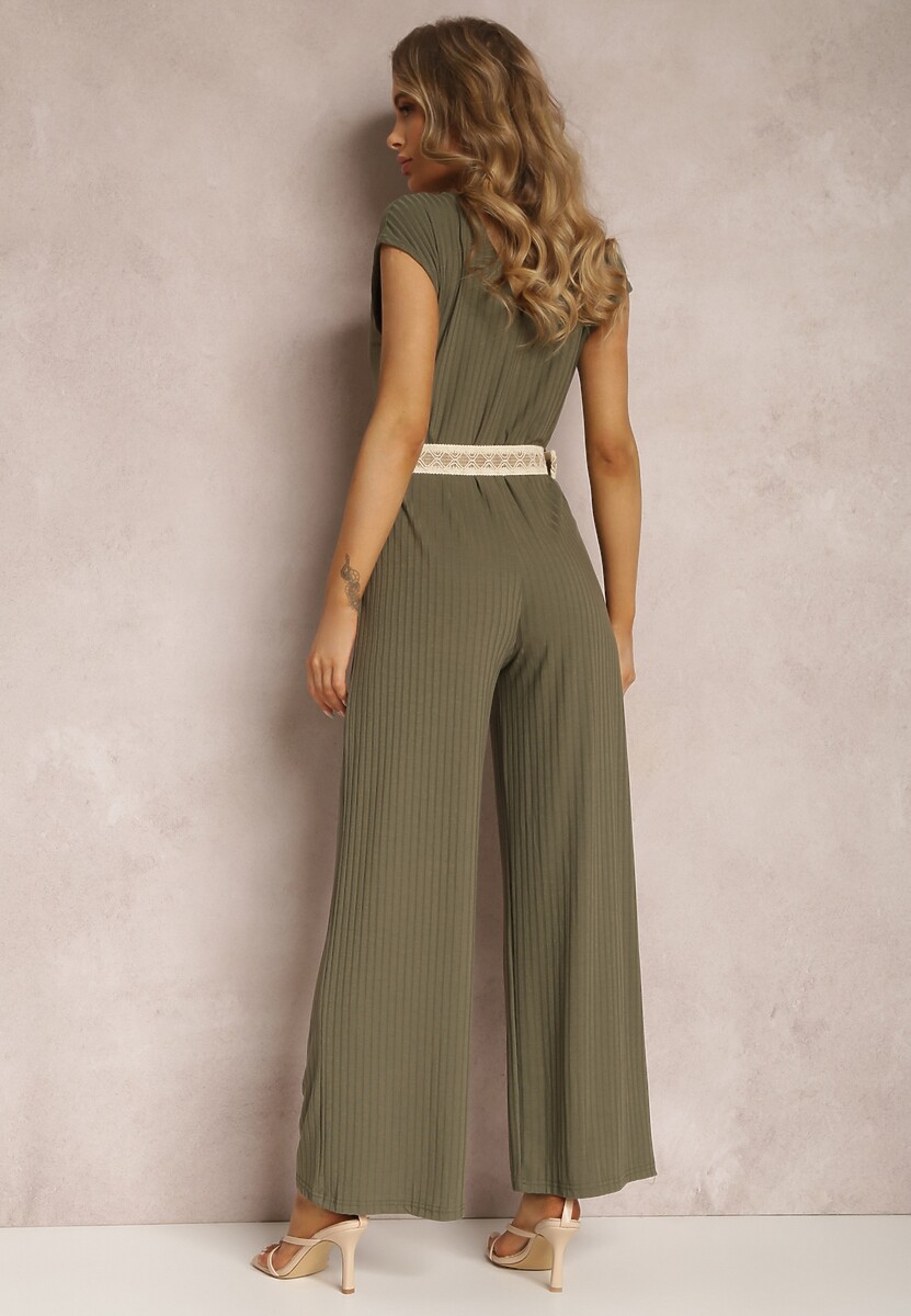 Ciemnozielony Kombinezon z Paskiem Artyse