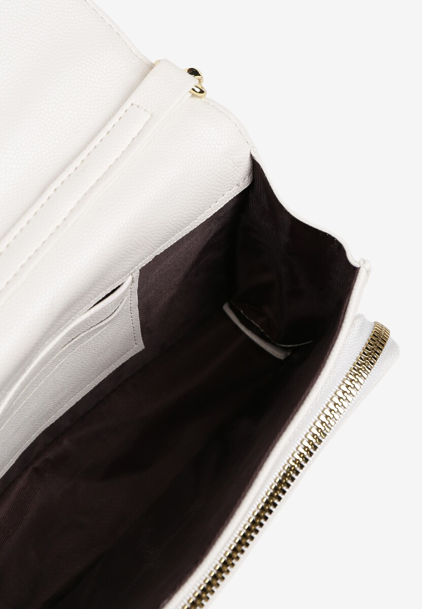 Biała Trzykomorowa Mała Torebka z Pikowaniem i Dodatkowymi Odczepianymi Paskami Siarolia