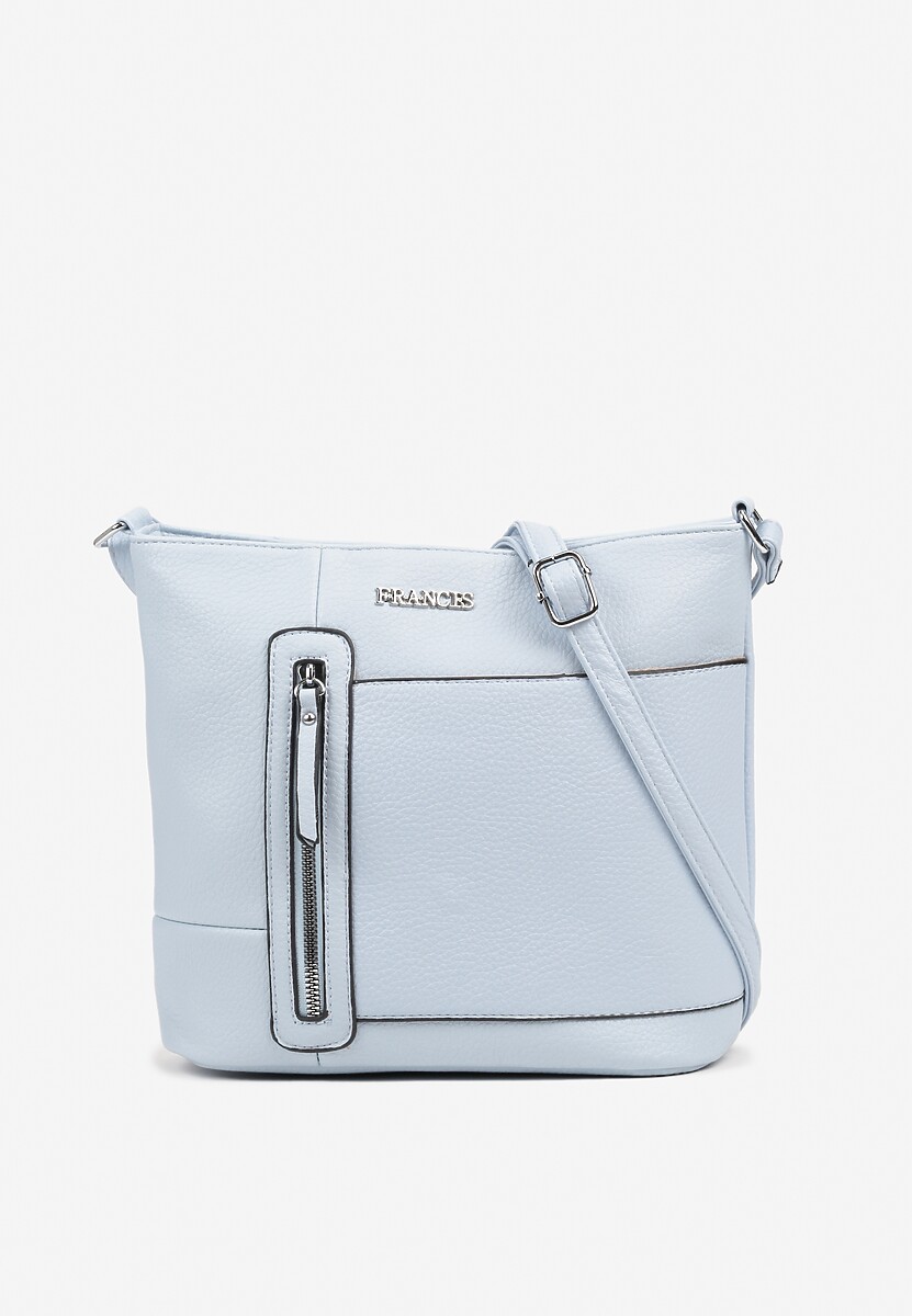 Jasnoniebieska Torebka Typu Listonoszka Ozdobiona Suwakiem Dolaris