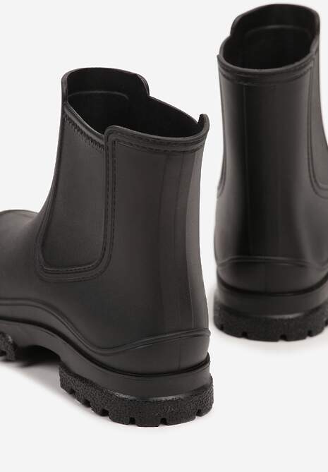 Czarne Wsuwane Kalosze Krótkie Urvia