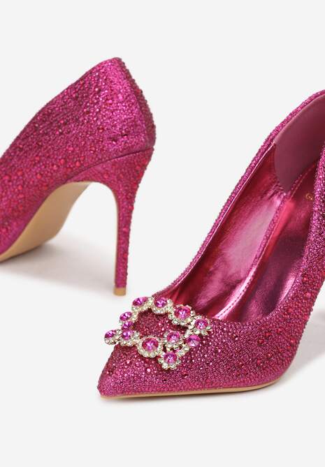 Fuksjowe Szpilki z Brokatem i Cyrkoniami Dulcinia