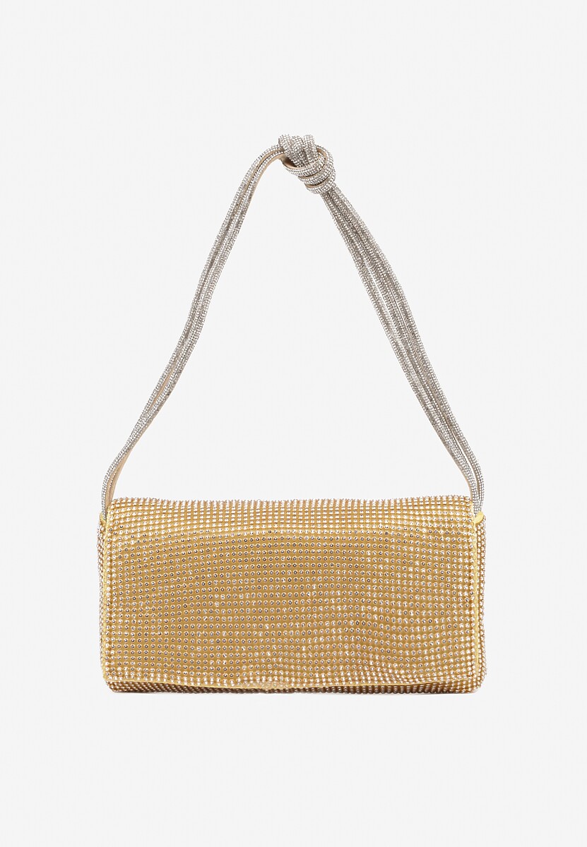 Czarna Torebka Kopertówka Vices Ozdobiona Cyrkoniami Develia