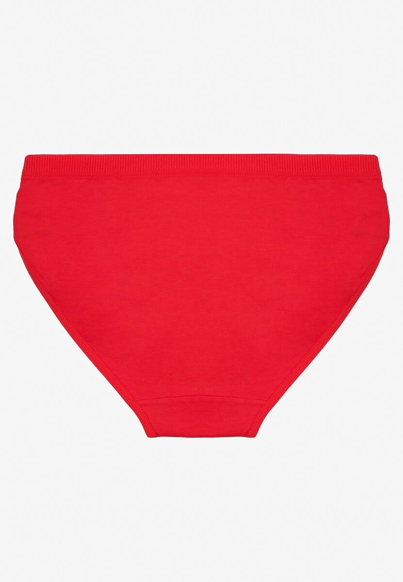 Czerwone Majtki z Bawełny Typu Figi Afitia