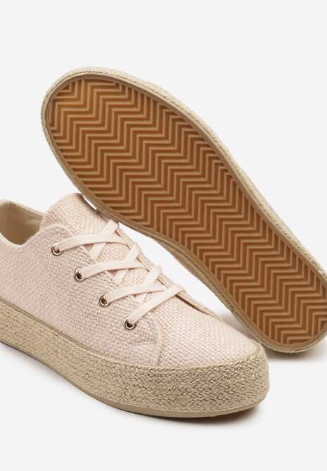 Różowe Trampki Ozdobione Plecionką Filatera